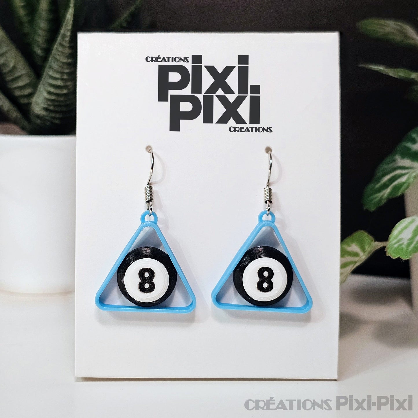 Boucles d'oreilles ✨ Boule-(8)- Bleu Pâle