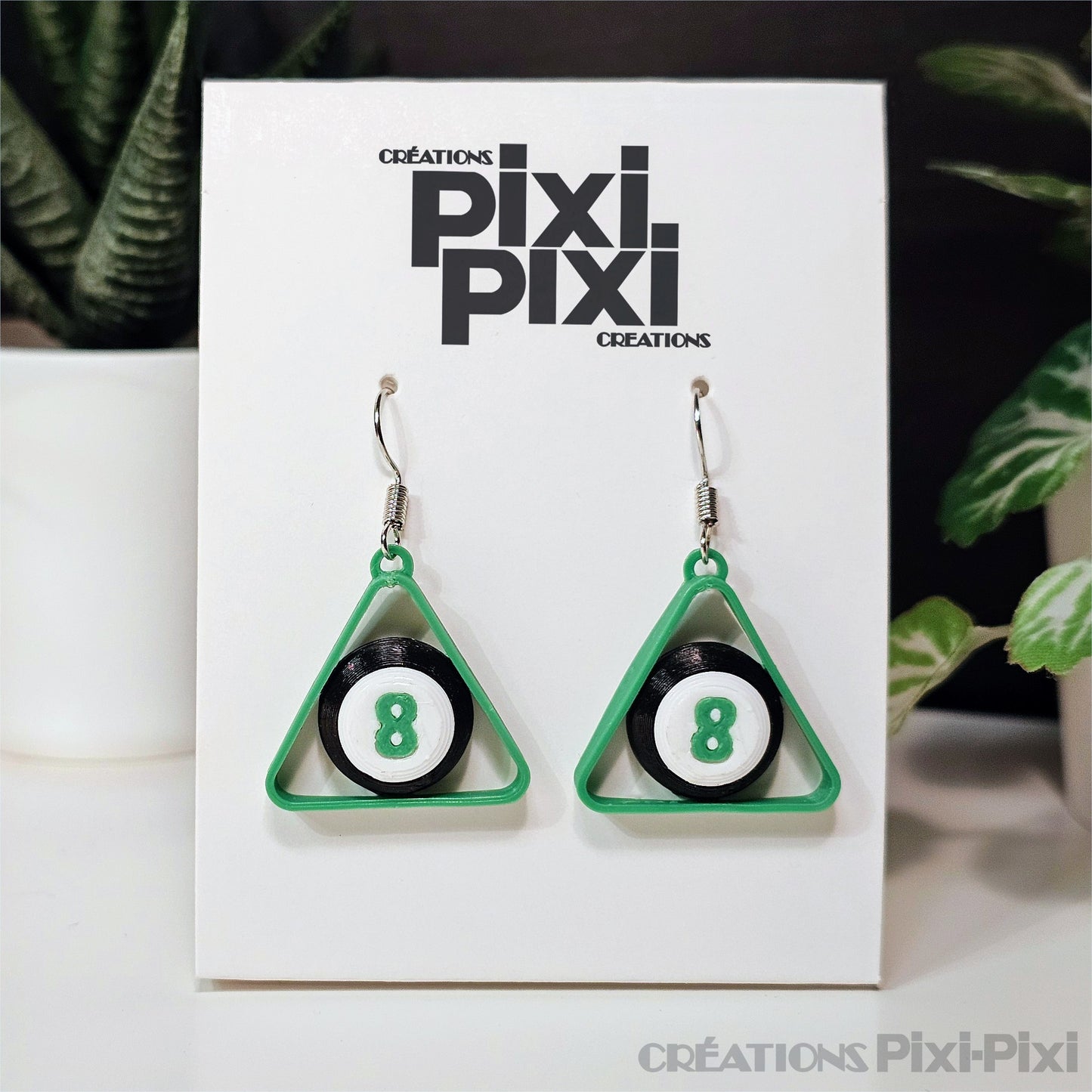 Boucles d'oreilles ✨ Boule-(8)- Vert - 8 Coloré