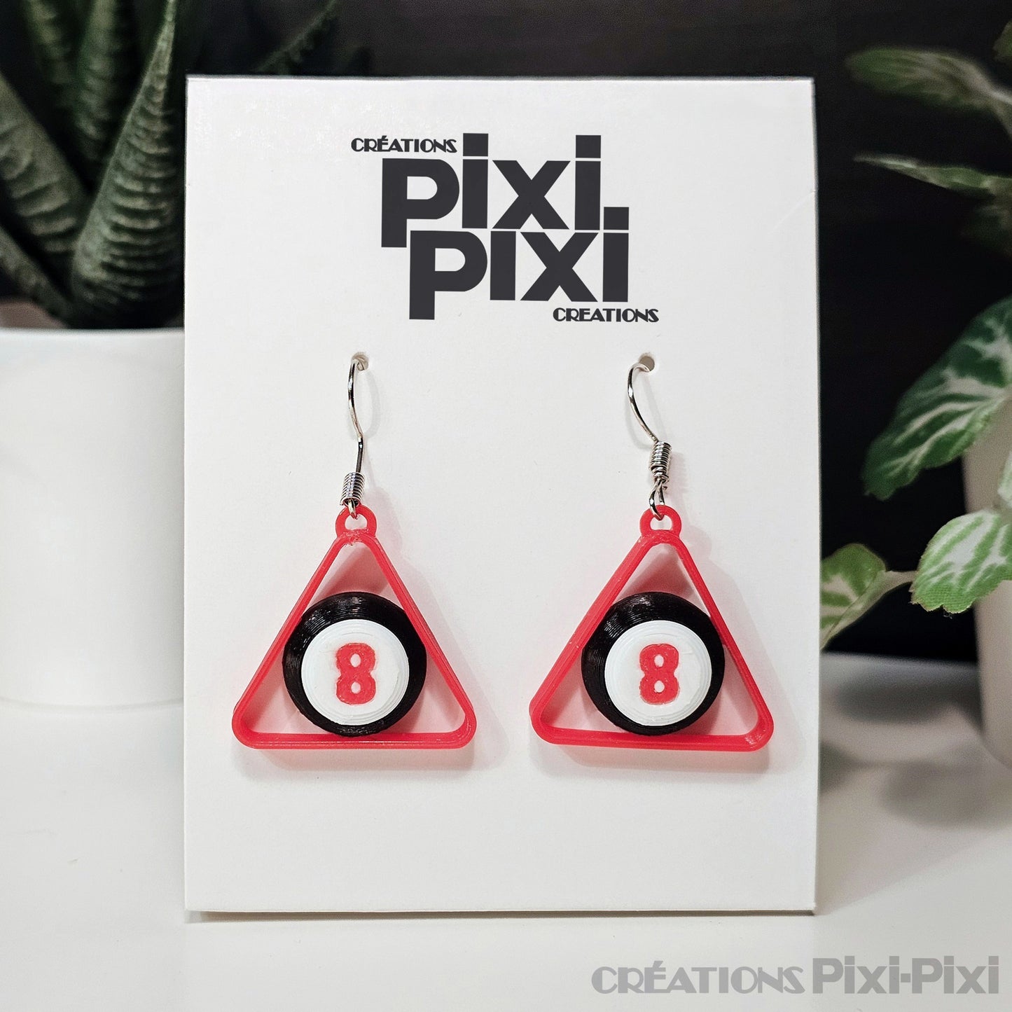 Boucles d'oreilles ✨ Boule-(8)- Rouge - 8 Coloré