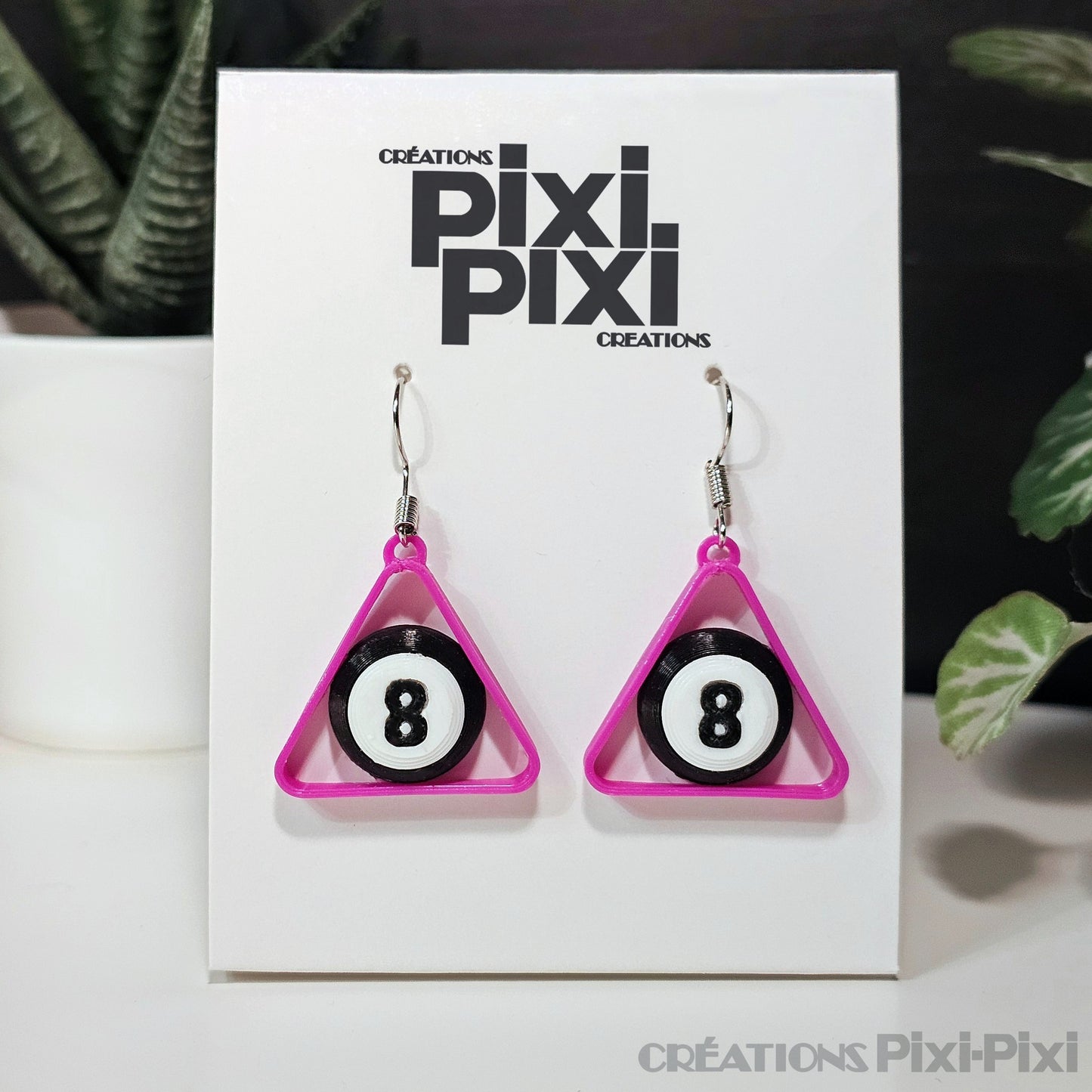 Boucles d'oreilles ✨ Boule-(8)- Magenta
