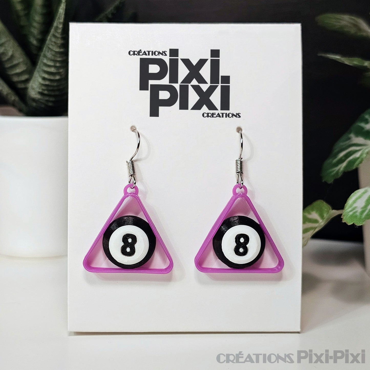 Boucles d'oreilles ✨ Boule-(8)- Mauve Pâle