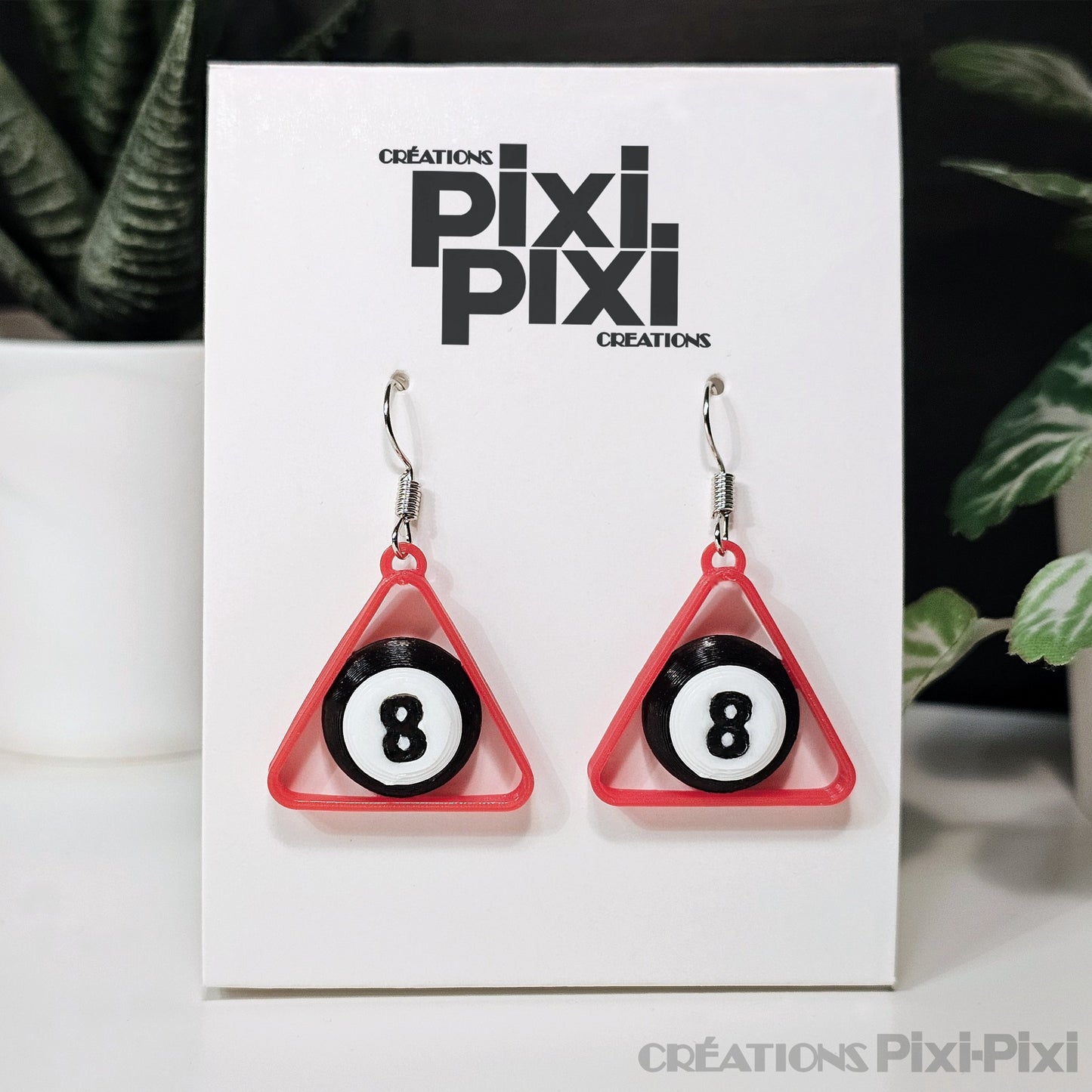 Boucles d'oreilles ✨ Boule-(8)- Rouge